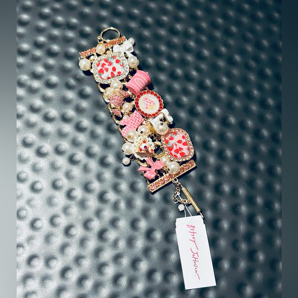 Betsey Johnson Baby Cakes Toggle Bracelet Baking Charms Pie Etc